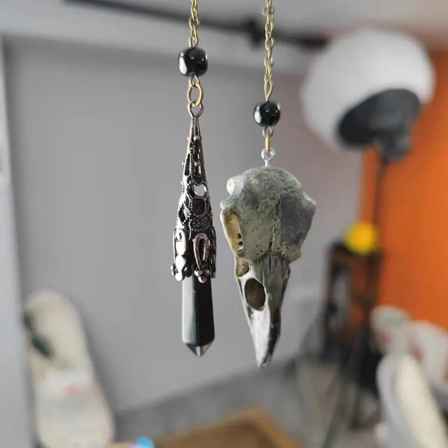 Black Obsidian Crystal Pendulum