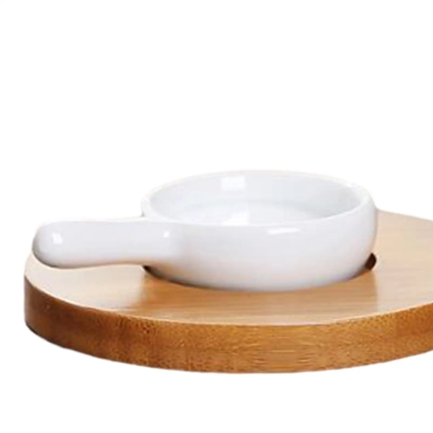 Bamboo Oil Burner with Ceramic Bowl