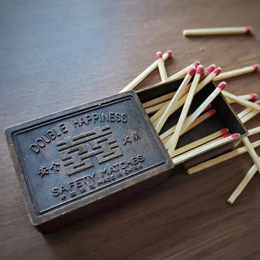 Unique Antique Chinese Metal Matchbox